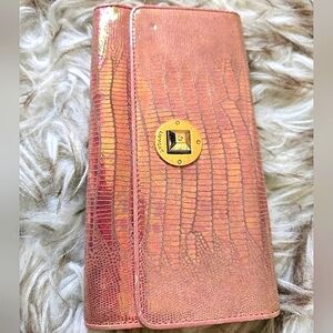 Lovcat DivaTrifold Multicard Holder  Clutch Wallet purse.Irridescent Blush Pin🌴